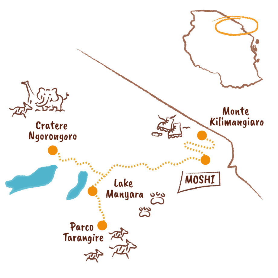Mappa Kilimangiaro
