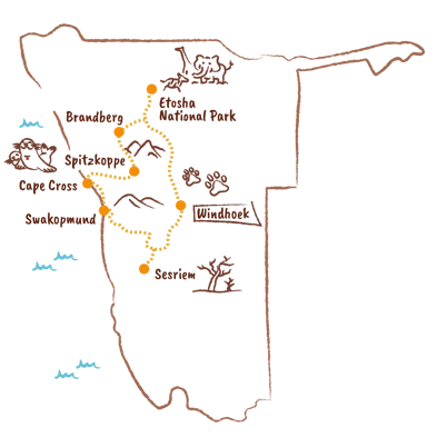 Mappa Namibia 2